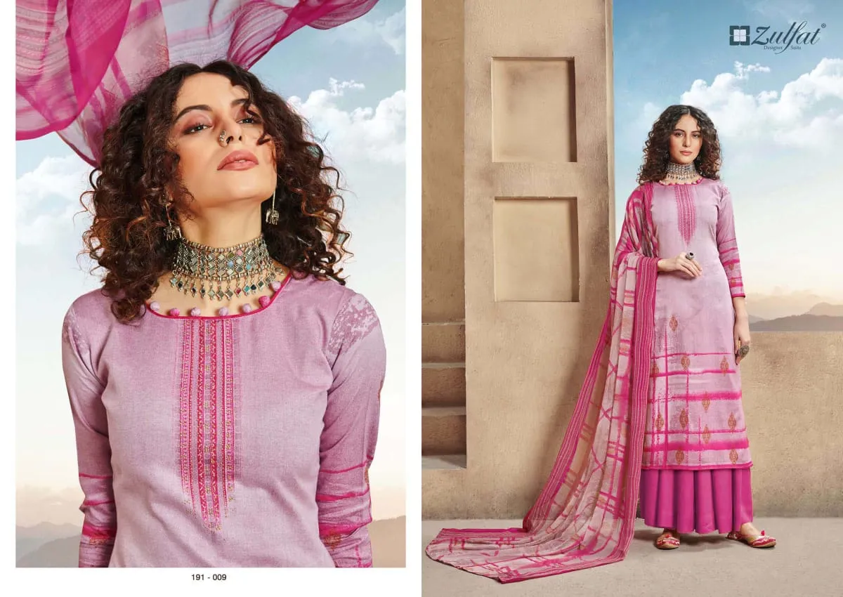 Zulfat Designer Suits Revaa Jam Cotton Digital Print Work Salwar Kameez