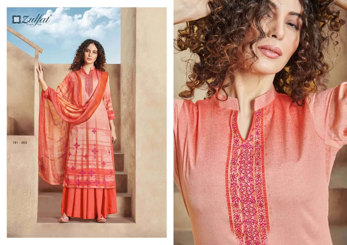 Zulfat Designer Suits Revaa Jam Cotton Digital Print Work Salwar Kameez