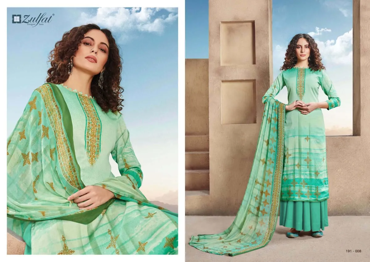 Zulfat Designer Suits Revaa Jam Cotton Digital Print Work Salwar Kameez