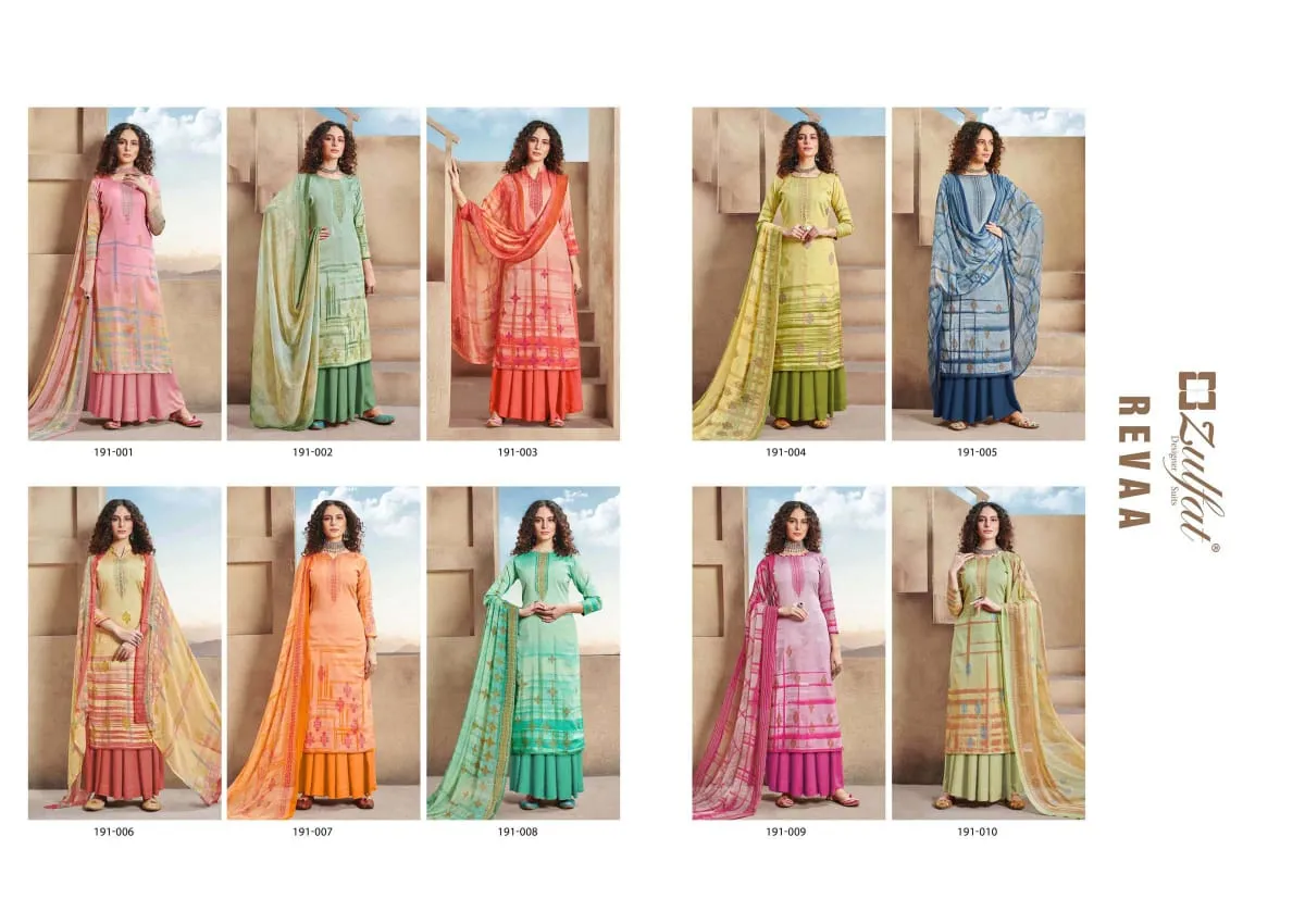Zulfat Designer Suits Revaa Jam Cotton Digital Print Work Salwar Kameez