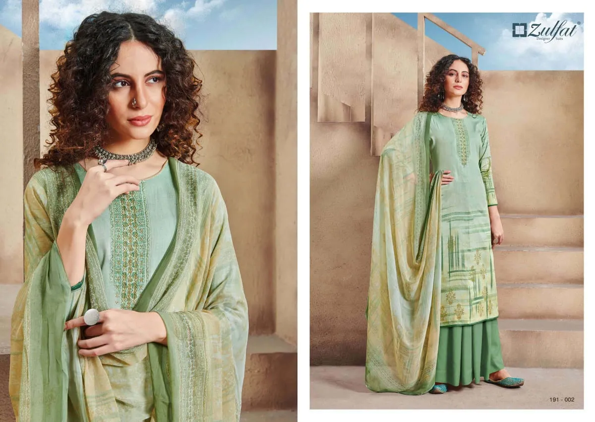 Zulfat Designer Suits Revaa Jam Cotton Digital Print Work Salwar Kameez