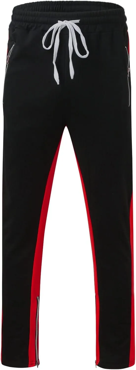 ZYXTIM Big and Tall Men Cargo Jogger Sweat Pants Slim-Fit Basic Active Casual Tapered Sweatpants with Pockets