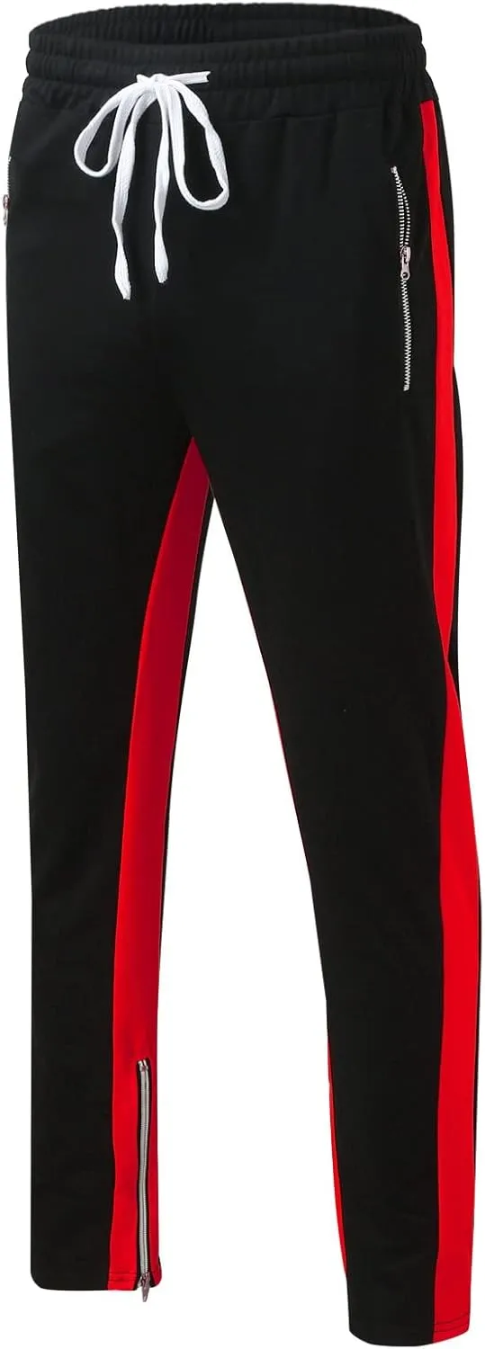 ZYXTIM Big and Tall Men Cargo Jogger Sweat Pants Slim-Fit Basic Active Casual Tapered Sweatpants with Pockets
