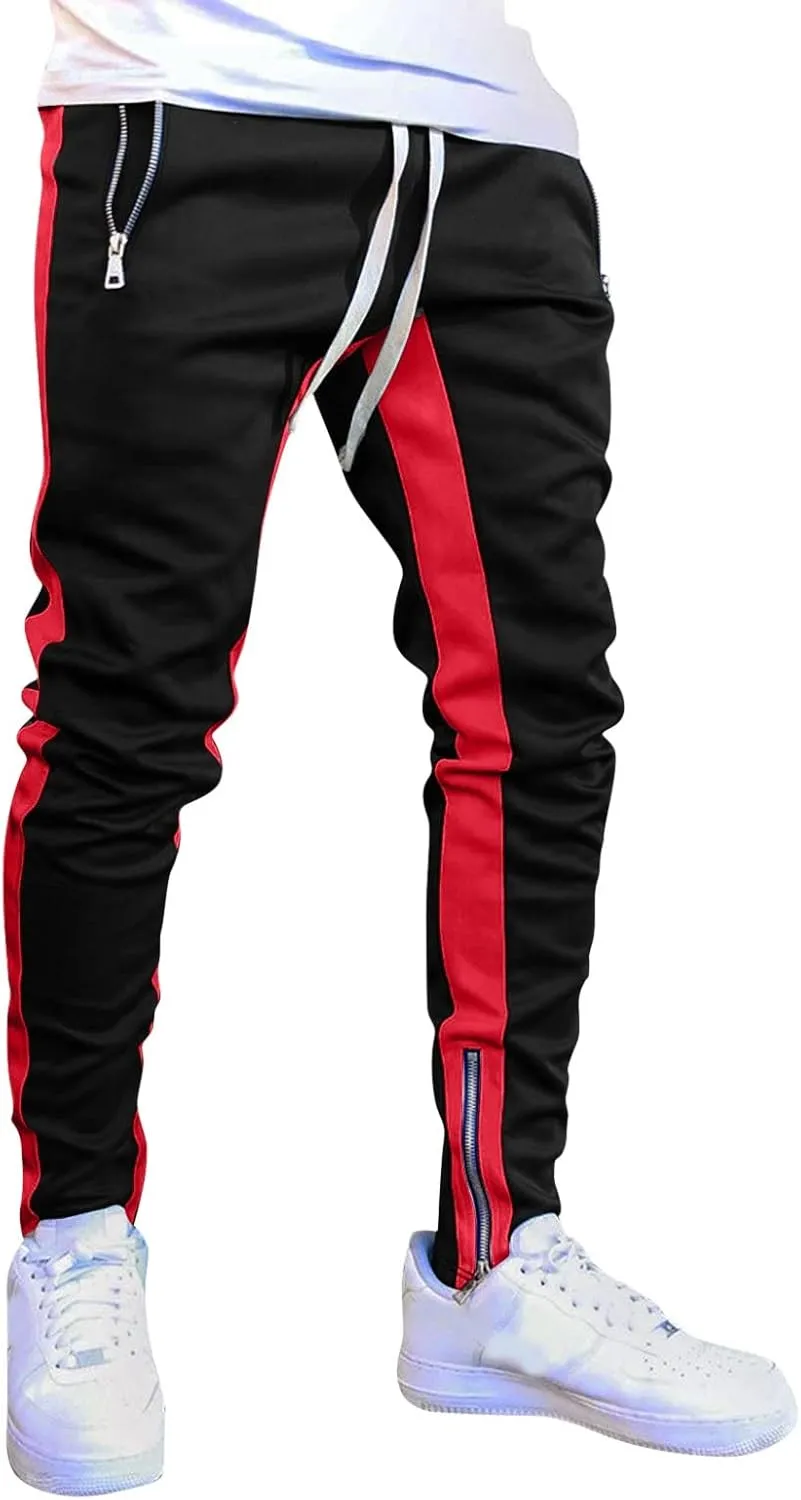 ZYXTIM Big and Tall Men Cargo Jogger Sweat Pants Slim-Fit Basic Active Casual Tapered Sweatpants with Pockets